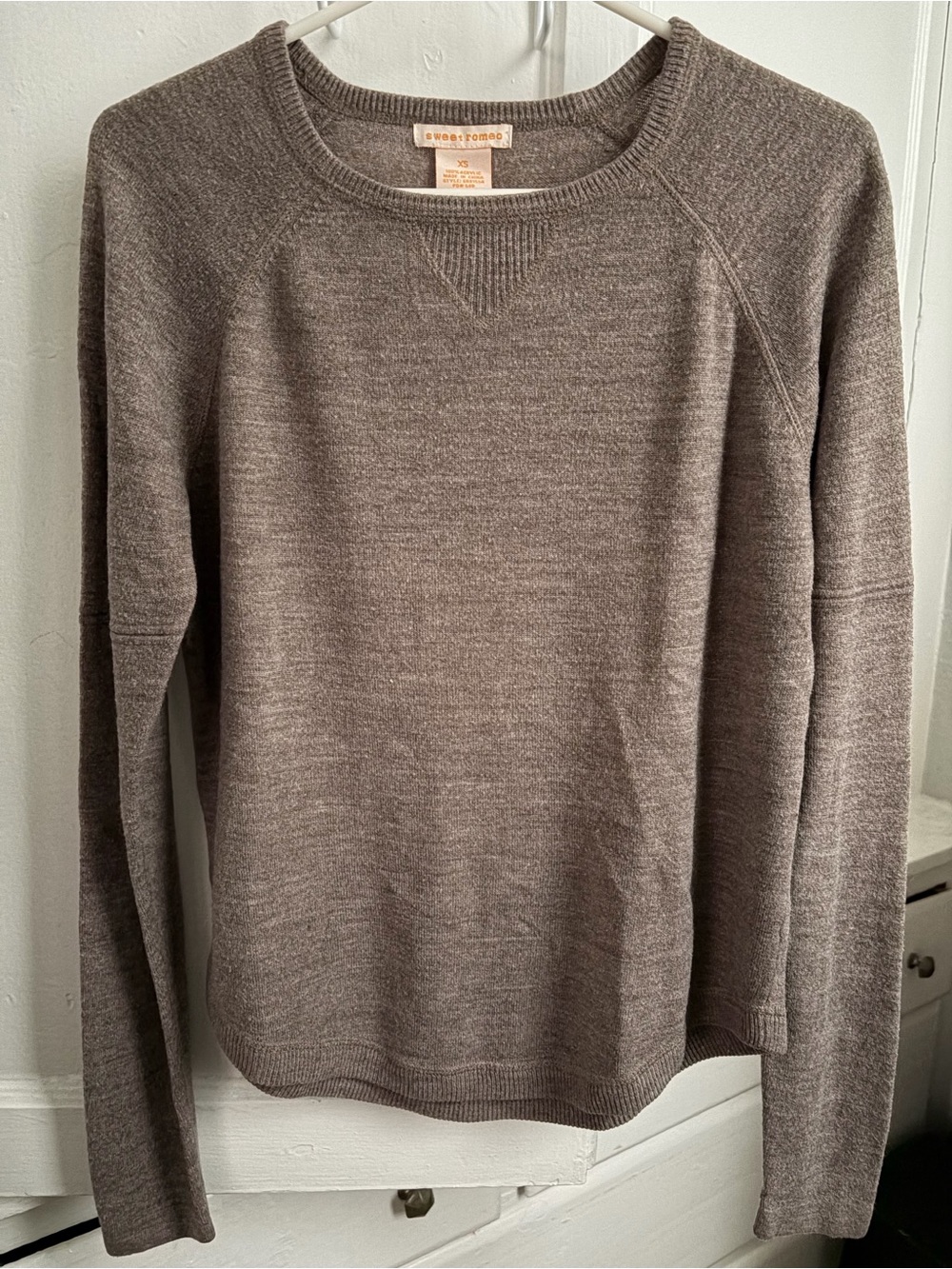 Sweet Romeo Taupe Crewneck Sweater XS